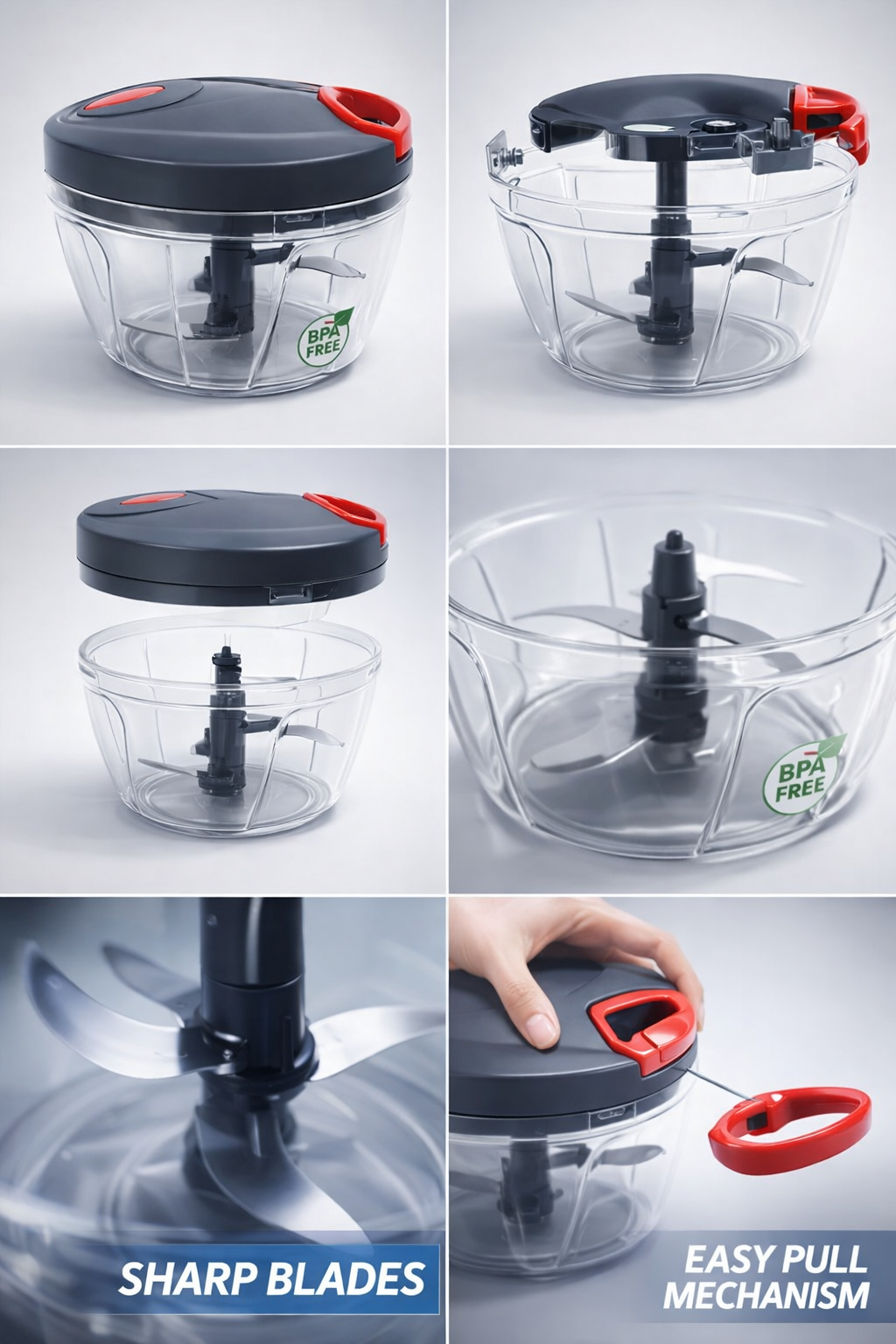 Manual Food Chopper | Hand Pull Vegetable Chopper – BPA Free